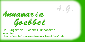 annamaria goebbel business card